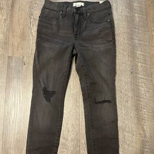 NWT Madewell Petite 9” Mid-Rise Skinny Jeans in Black Sea sz 27P